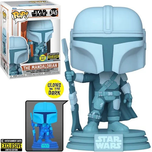 The Mandalorian Hologram Funko Pop! Star Wars Glow In The Dark Bobblehead