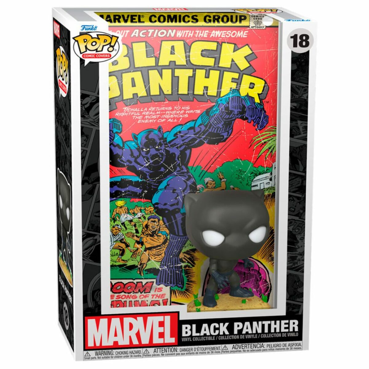 Black Panther Funko Pop! Marvel Comic Cover Bobblehead