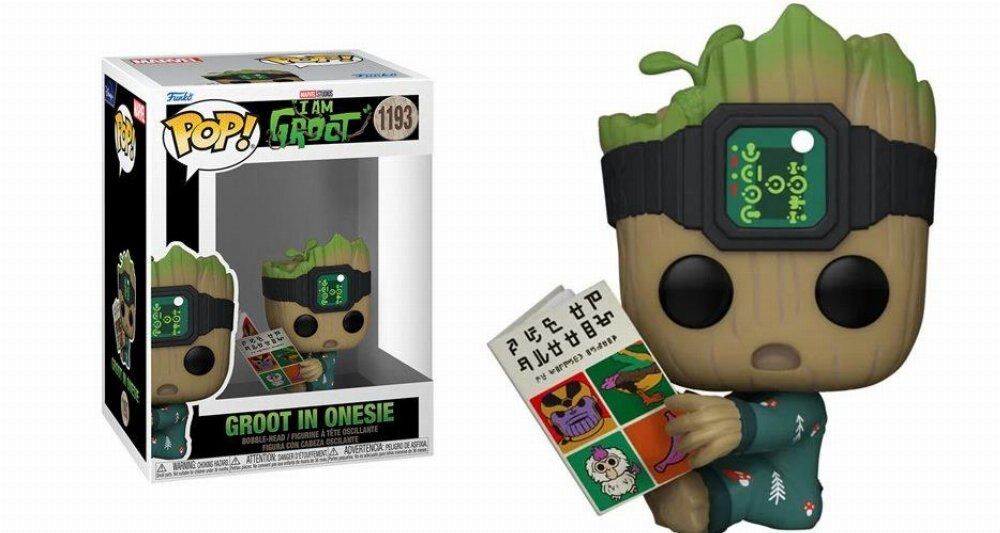 Groot In Onesie With Book Funko Pop! I Am Groot Bobblehead