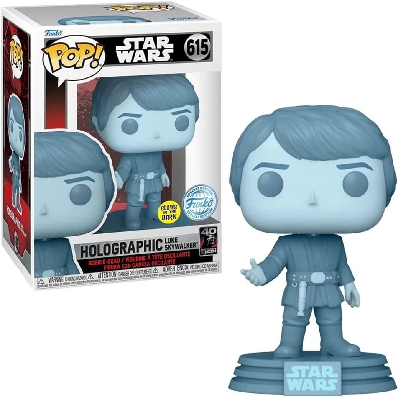 Holographic Luke Skywalker Funko Pop! Star Wars Return Of The Jedi Bobblehead