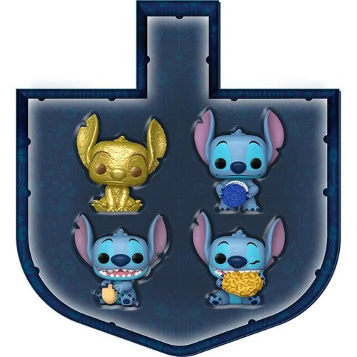 Lilo & Stitch Hanukkah Funko Pocket Pop! Mini-Figure Dreidel 4-Pack Set