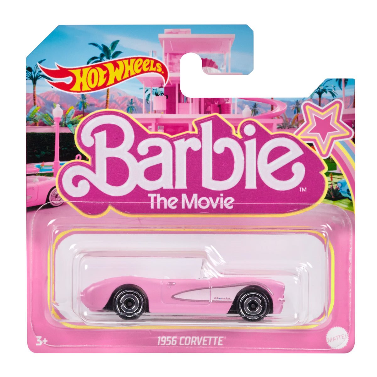 Barbie: The Movie Hot Wheels Corvette 1:64 Scale Die-Cast Metal Vehicle