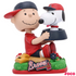 Charlie Brown & Snoopy Peanuts Dual Mini Bighead MLB Bobbleheads