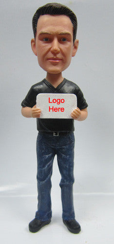 Sign Holding Male Bobblehead