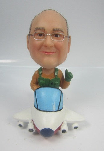 Pilot In Airplane Bobblehead