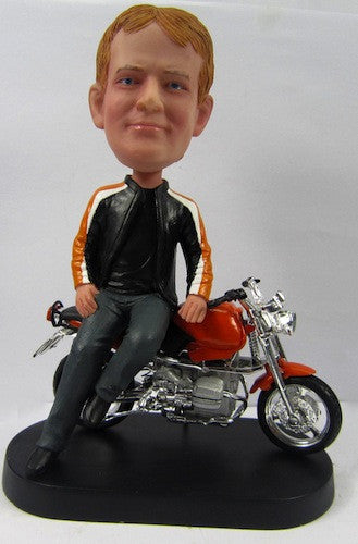Male Motorcycle Rider Bobblehead