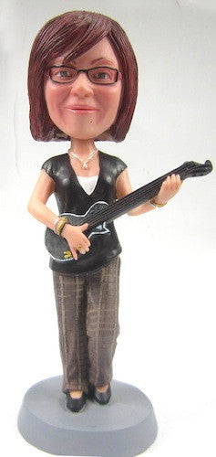 Female Guitar Player Bobblehead