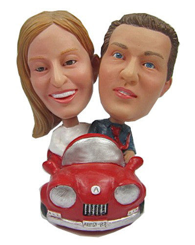 Couple in Car Bobbleheads #3