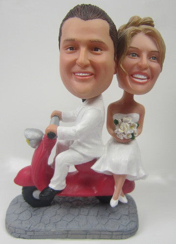 Couple on Scooter Bobblehead