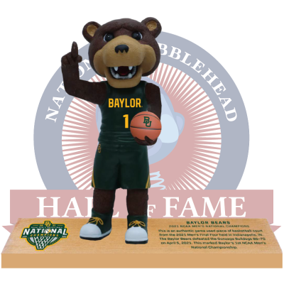 Baylor Bears 2021 Men's Basketball Game Used Championship Court Bobblehead