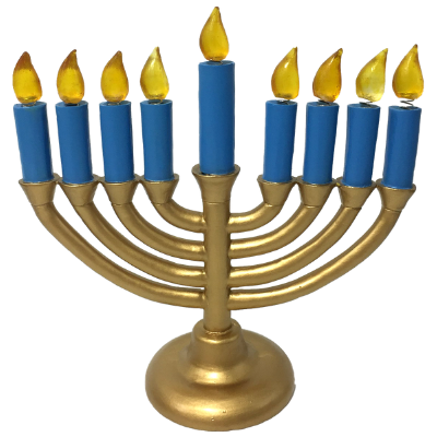 Hanukkah Menorah and Dreidel Bobbles