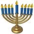 Hanukkah Menorah and Dreidel Bobbles