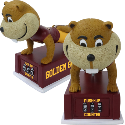 Goldy Gopher Minnesota Golden Gophers Mascot Push-Up Counter Bobblehead