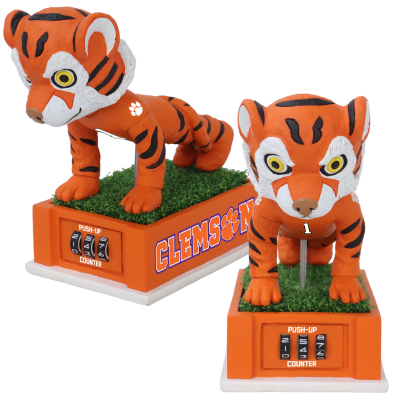 The Tiger Clemson Tigers Mascot Push-Up Counter Bobblehead