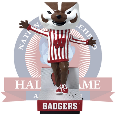 Bucky Badger Wisconsin Badgers "On, Wisconsin" Mascot Bobblehead