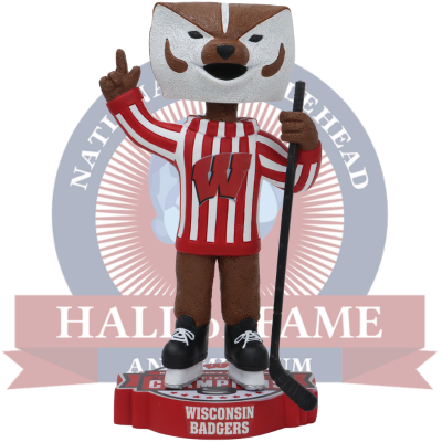 Bucky Badger Wisconsin Badgers Mascot 2025 NCAA Women's Hockey National Champions Bobblehead (Presale)