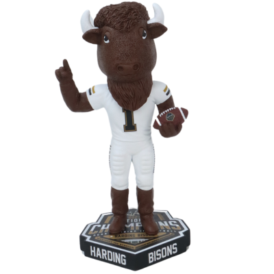 Harding Bisons Buff the Bison Mascot 2023 Division II Football National Champions Bobbleheads