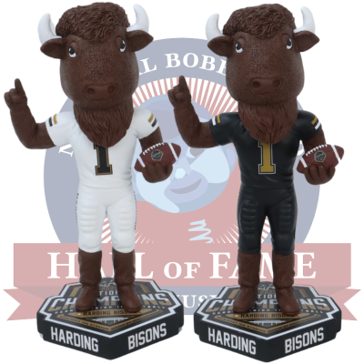 Harding Bisons Buff the Bison Mascot 2023 Division II Football National Champions Bobbleheads
