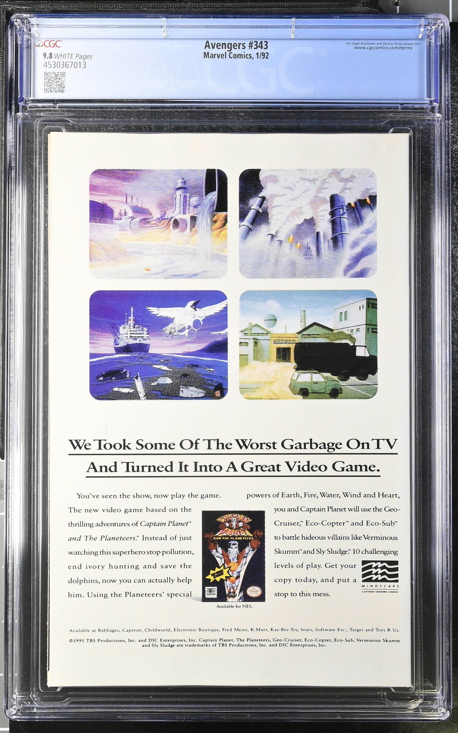 Avengers #343 (1/92) Graded CGC 9.8