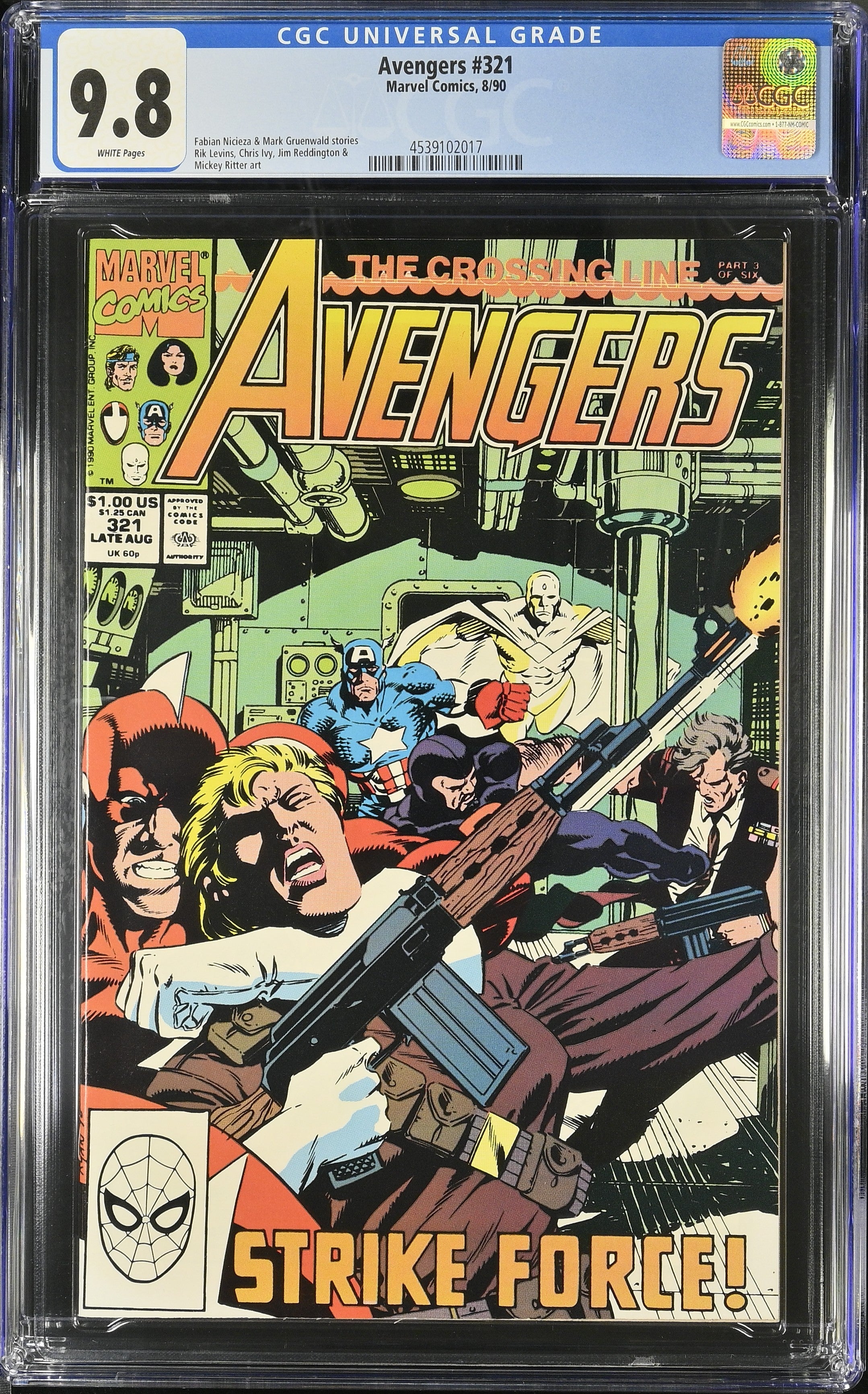 Avengers #321 (8/90) Graded CGC 9.8
