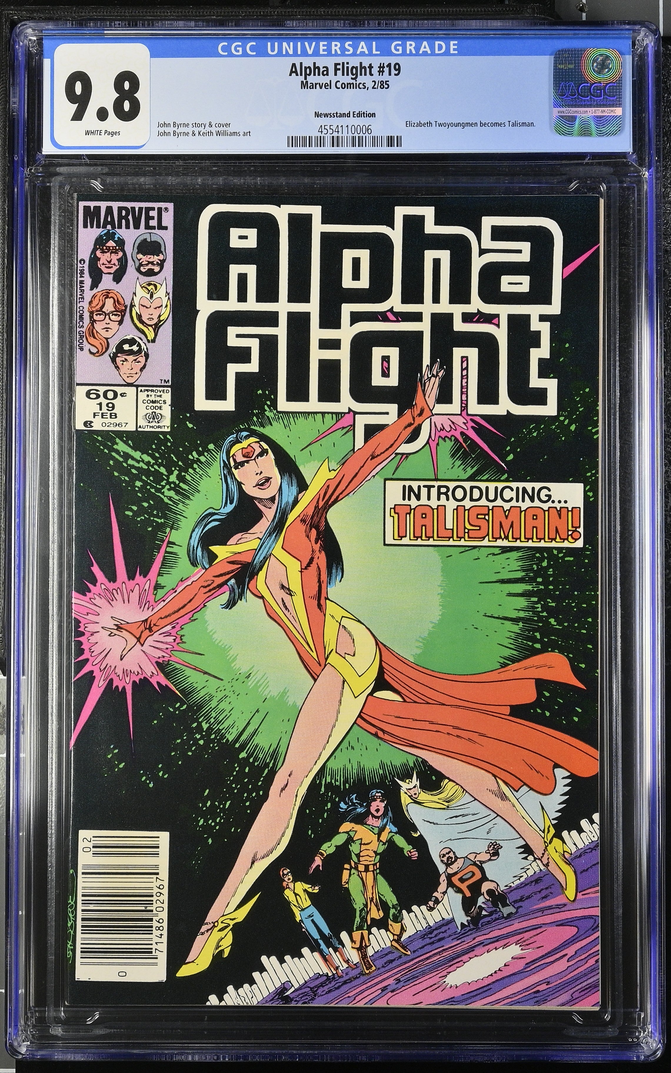 Alpha Flight #19 (2/85) Graded CGC 9.8 Newsstand Edition