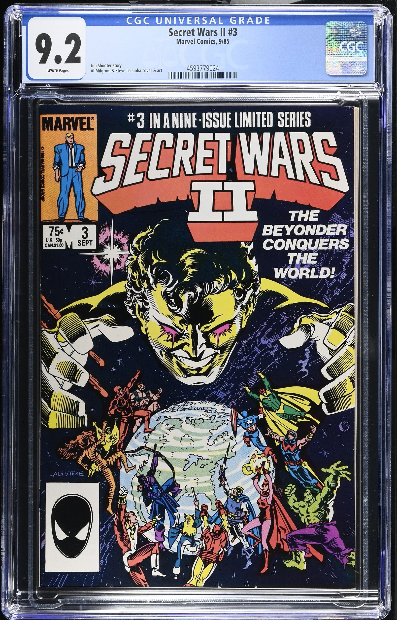 Secret Wars II #3 (9/85) Graded CGC 9.2