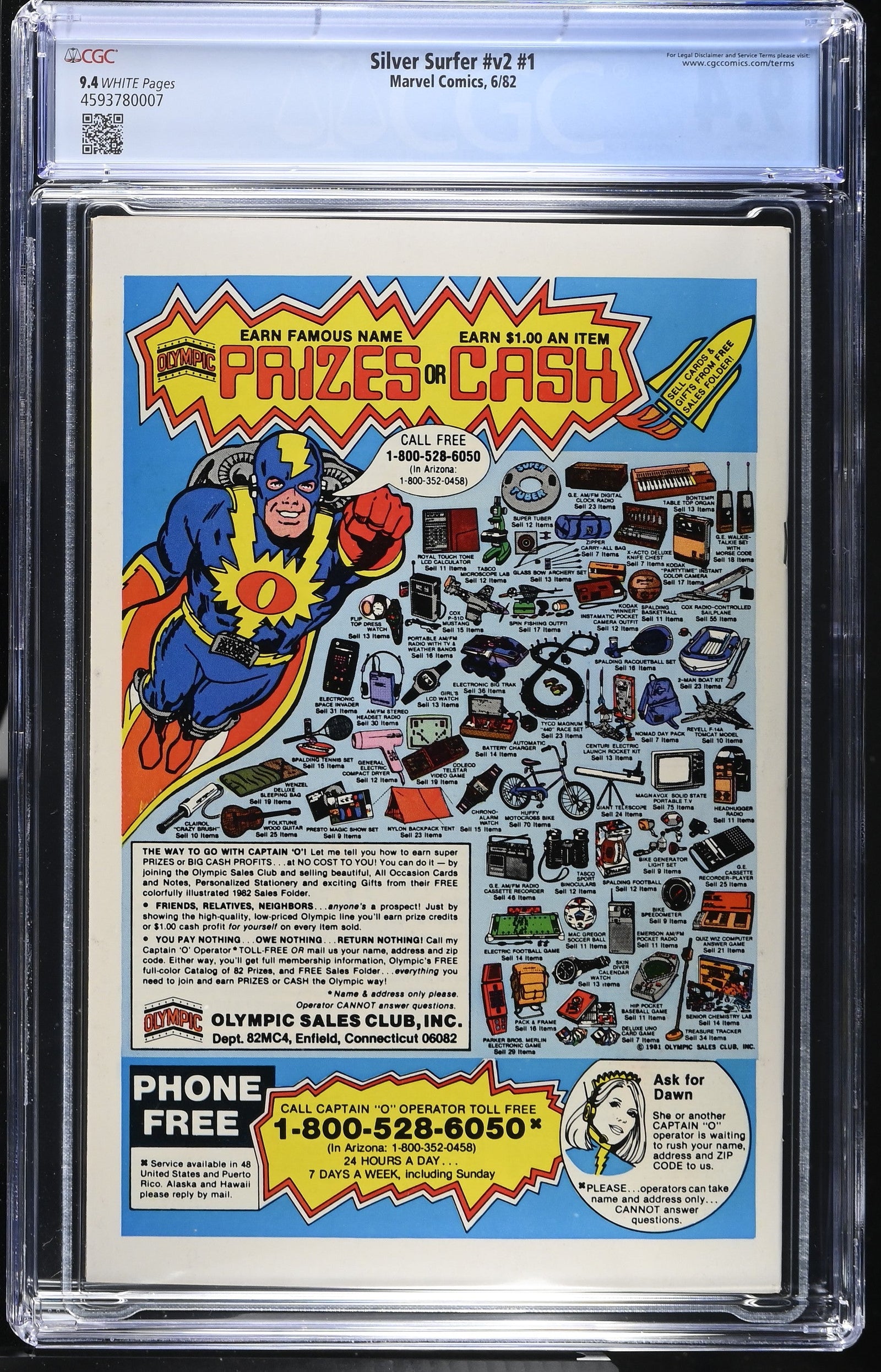 Silver Surfer #v2 #1 (6/82) Graded CGC 9.4