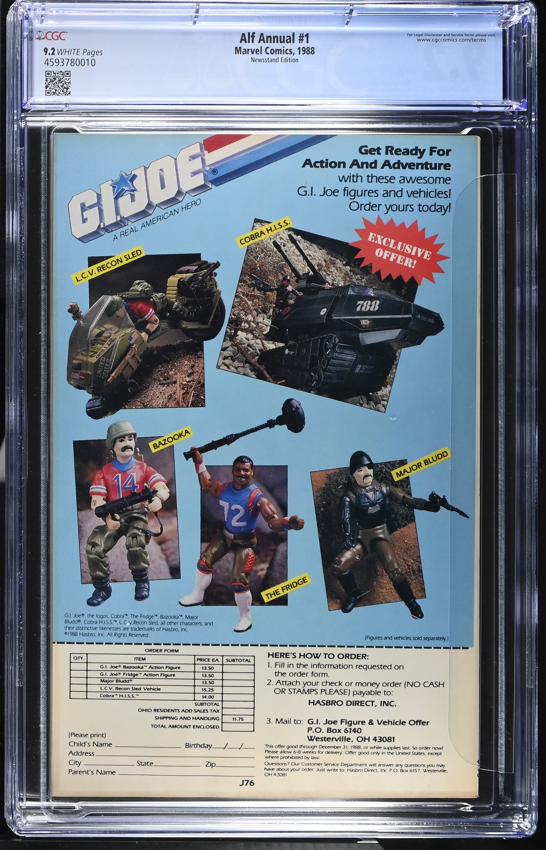 Alf Annual #1 (1988) Graded CGC 9.2 Newsstand Edition