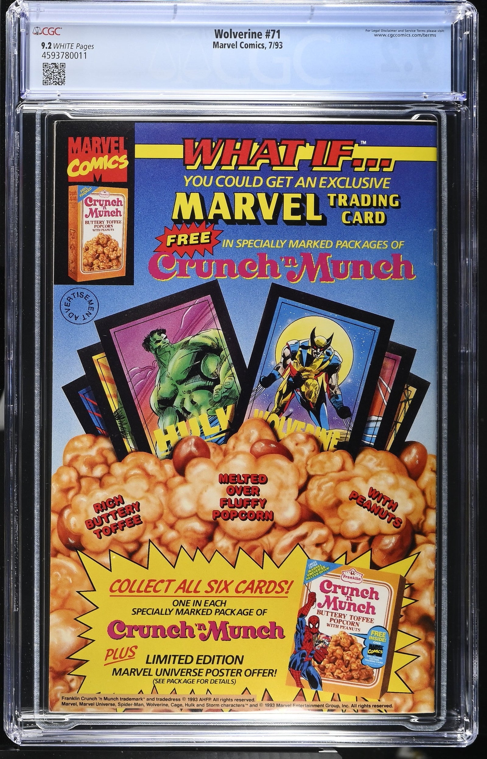 Wolverine #71 (7/93) Graded CGC 9.2