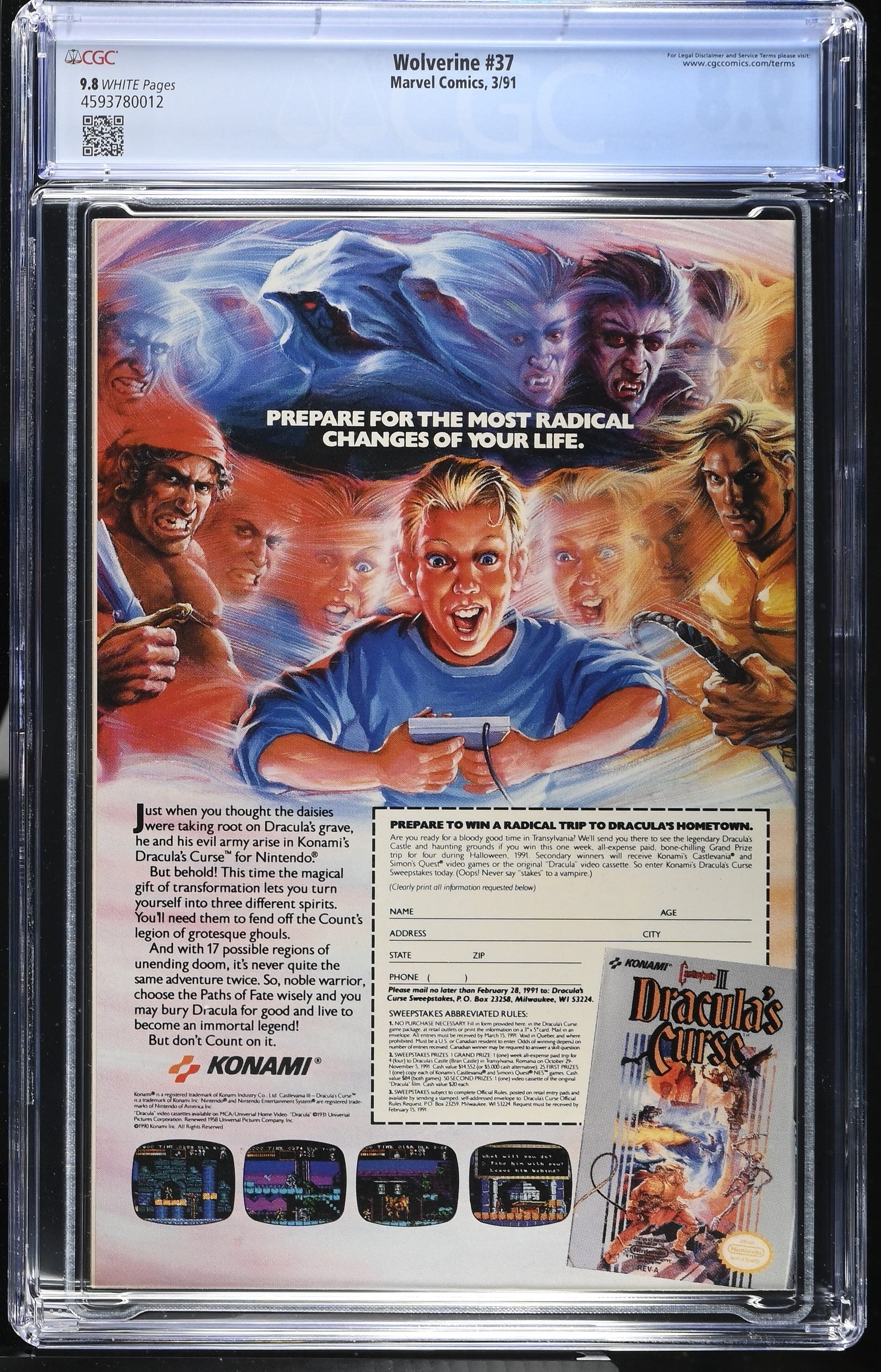 Wolverine #37 (3/91) Graded CGC 9.8