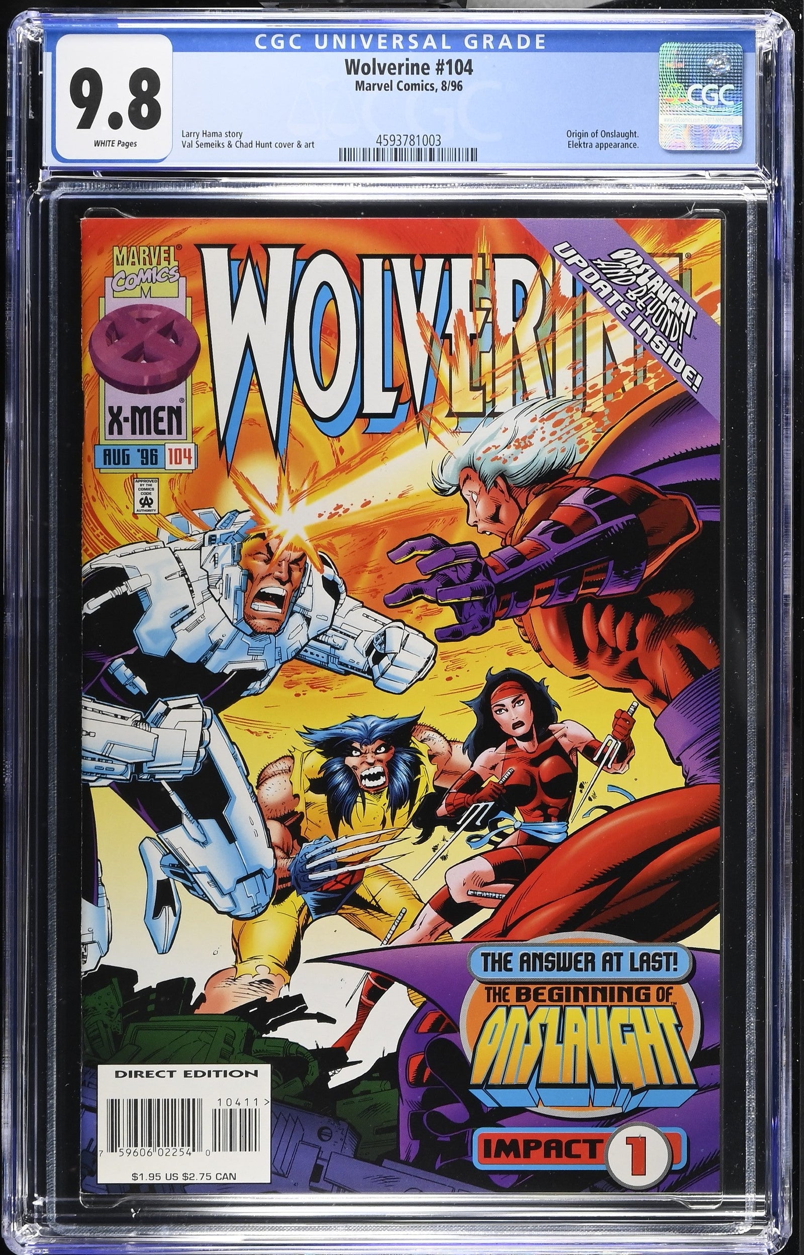 Wolverine #104 (8/96) Graded CGC 9.8