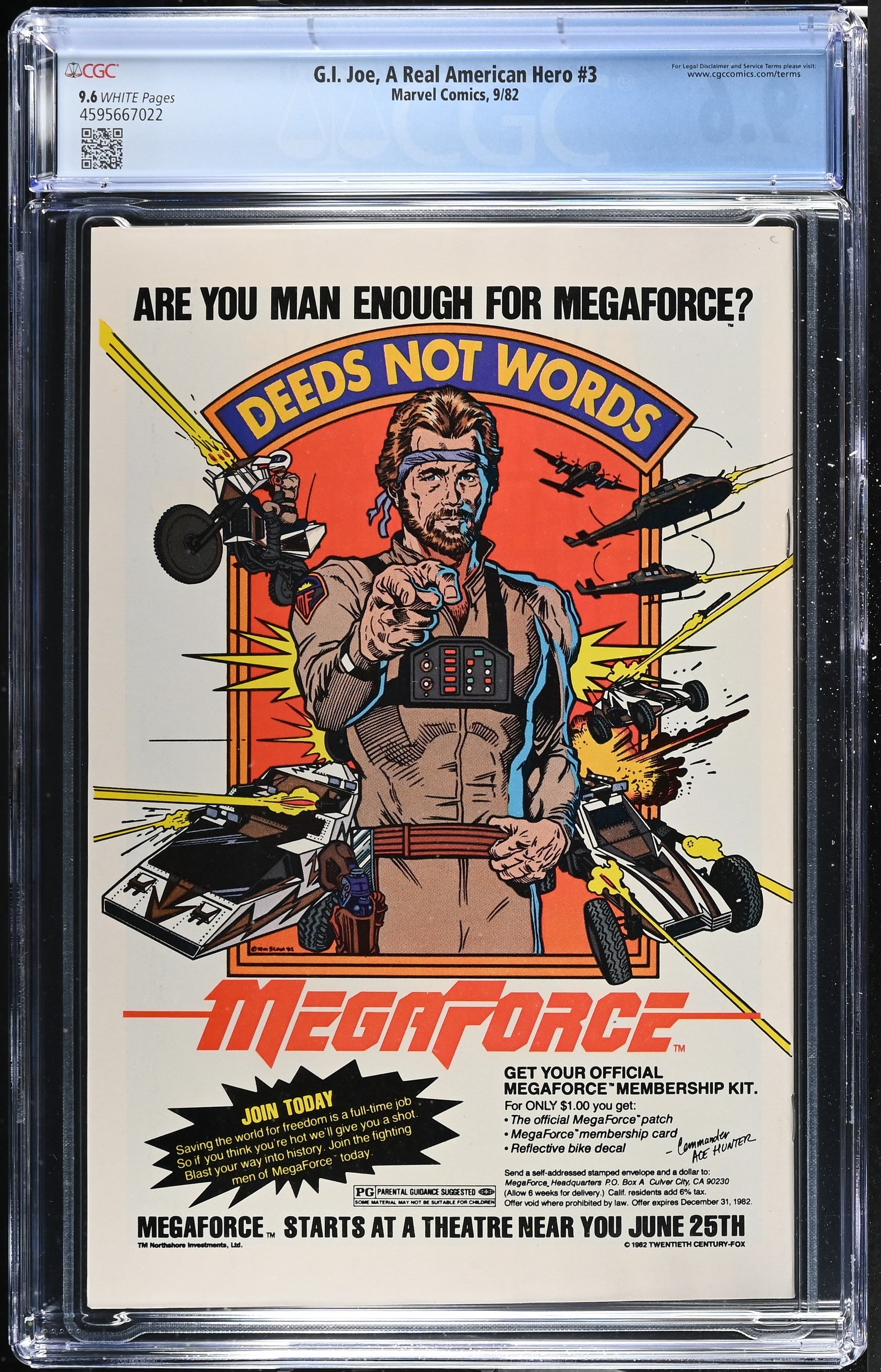G.I. Joe, A Real American Hero #3 (9/82) Graded CGC 9.6