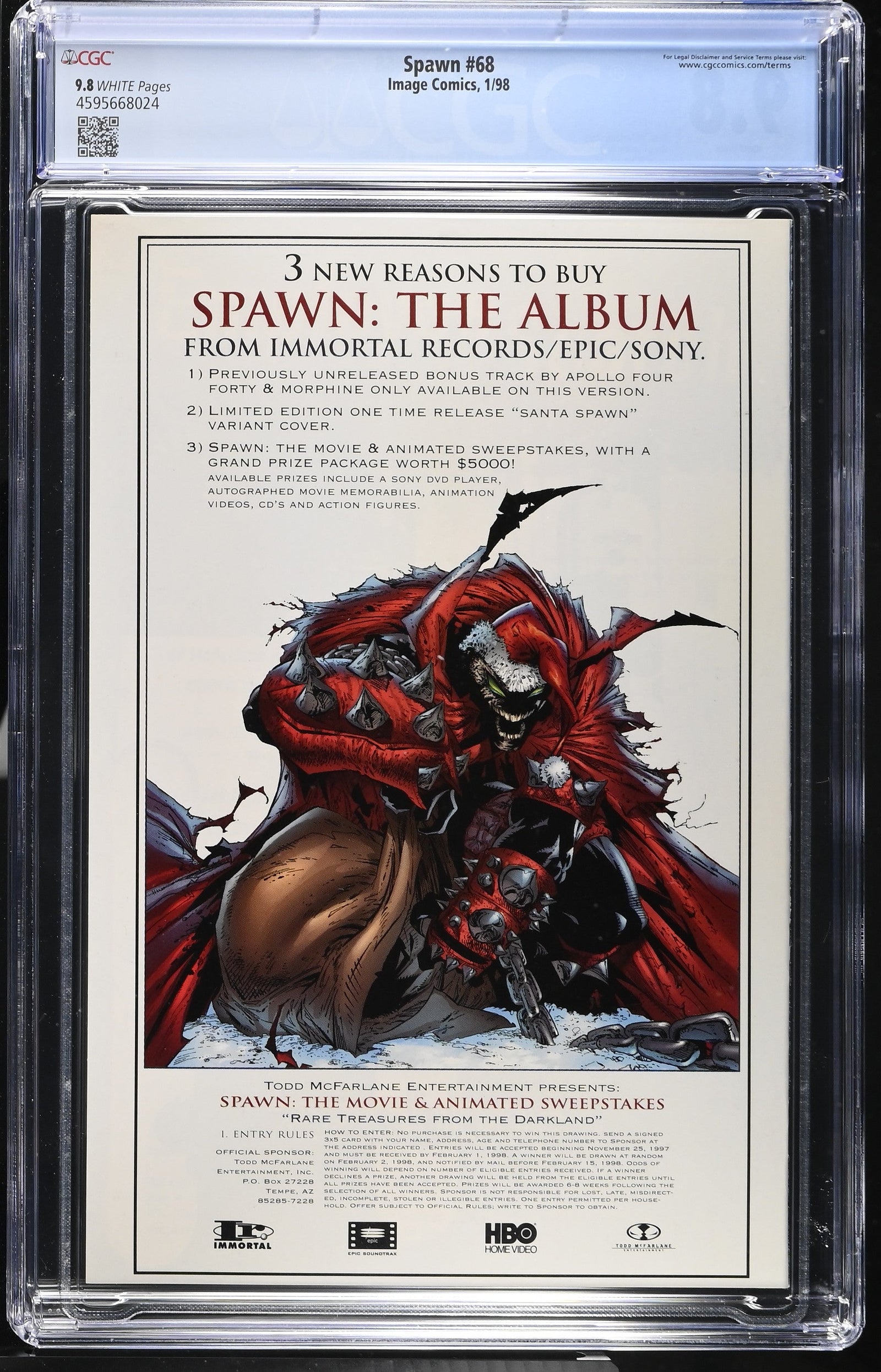 Spawn #68 (1/98) Graded CGC 9.8