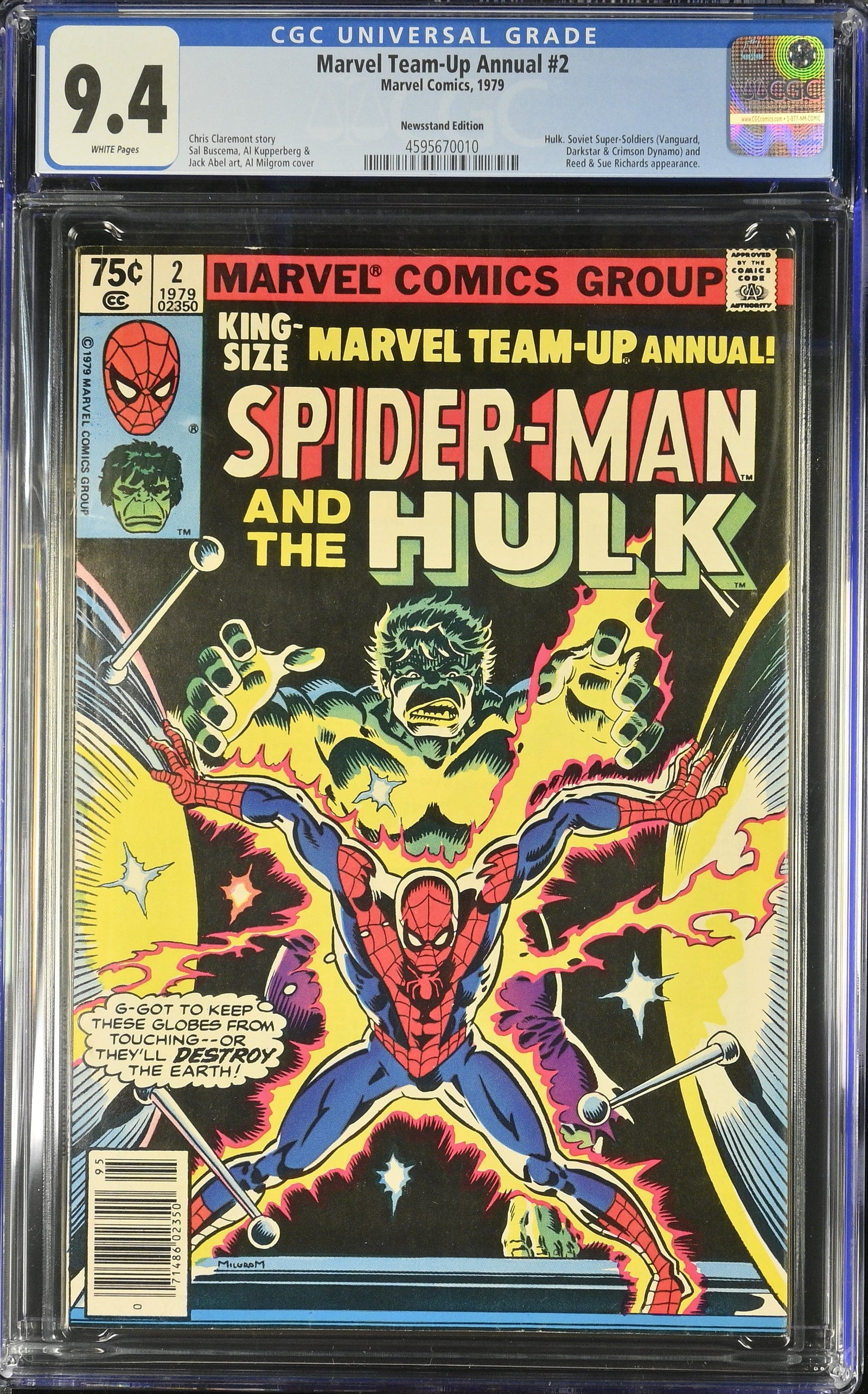 Marvel Team-Up Annual #2 (1979) Graded CGC 9.4 Newsstand Edition