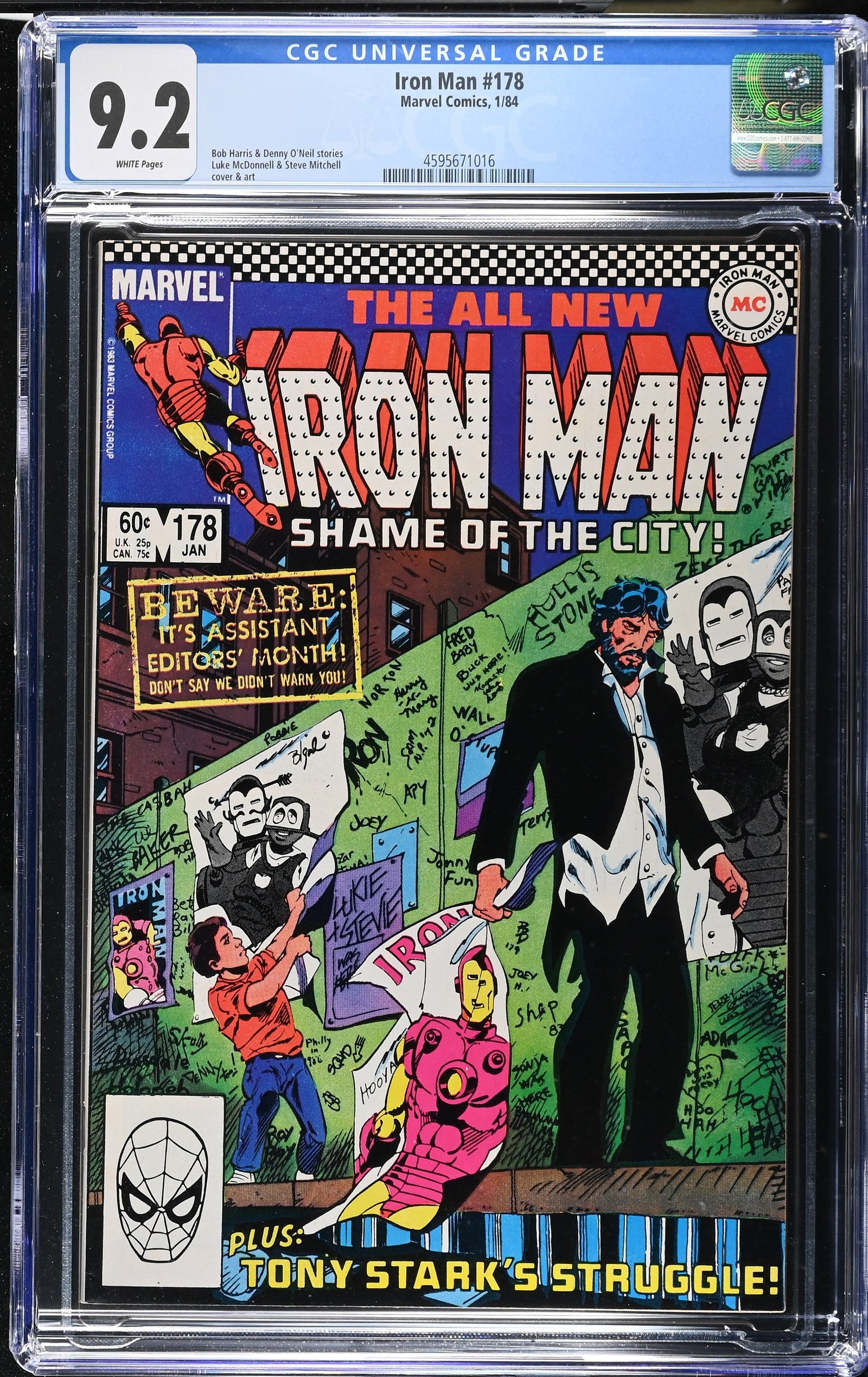 Iron Man #178 (1/84) Graded CGC 9.2