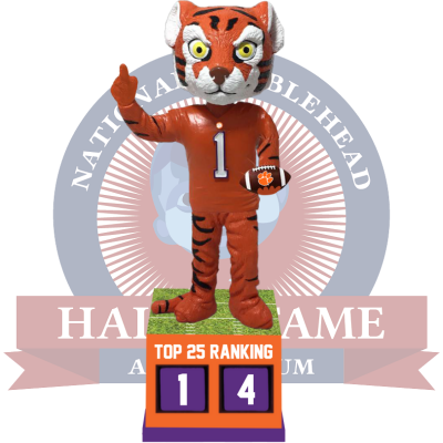 Clemson Tigers Football Top 25 Ranking Tracker Bobblehead
