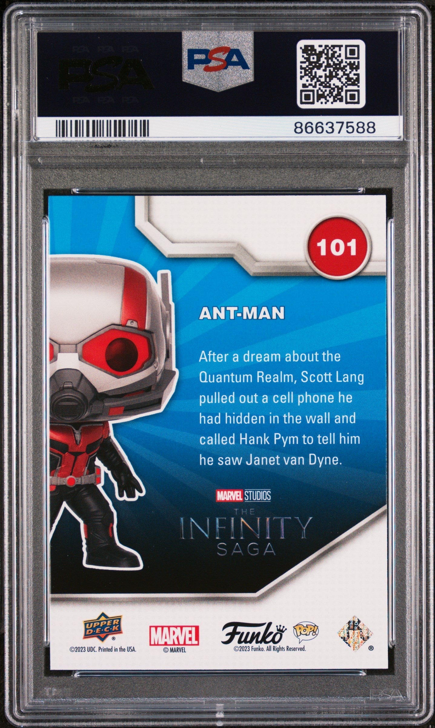 2023 UPPER DECK FUNKO POP MARVEL  ANTMAN  #101  PSA 10