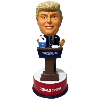 Donald Trump Bible and Bleach Bobbleheads