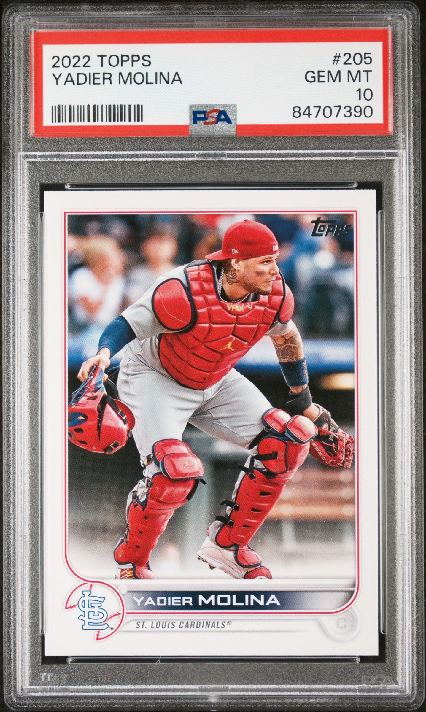 2022 TOPPS YADIER MOLINA  #205 - PSA 10