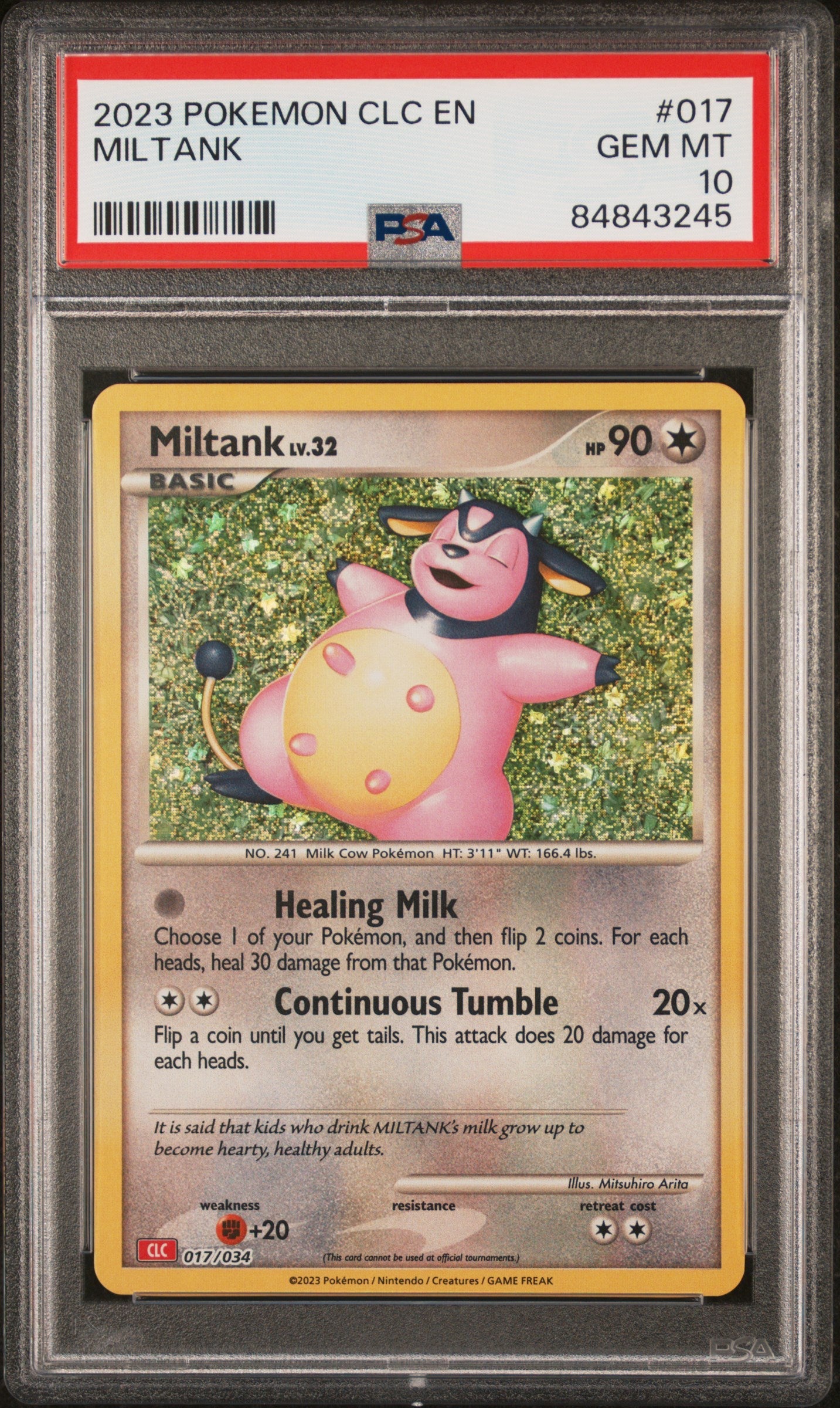 2023 POKEMON CHARIZARD & HO-OH ex DECK MILTANK #17 PSA 10