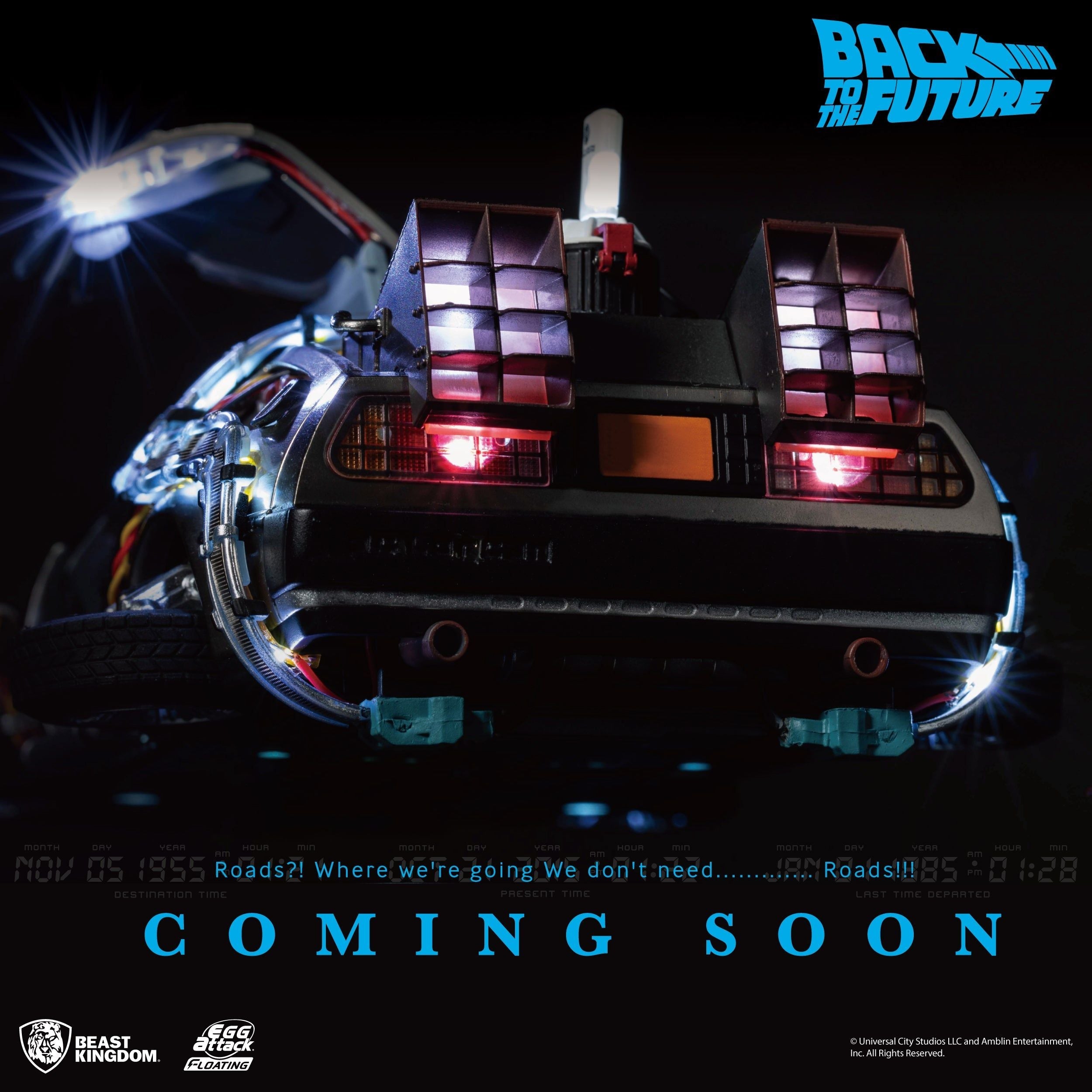 Back to the Future Part II Floating DeLorean Time Machine (Deluxe Edition)