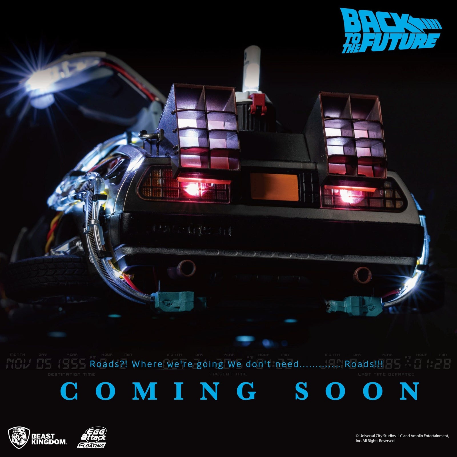 Back to the Future Part II Floating DeLorean Time Machine (Deluxe Edition)