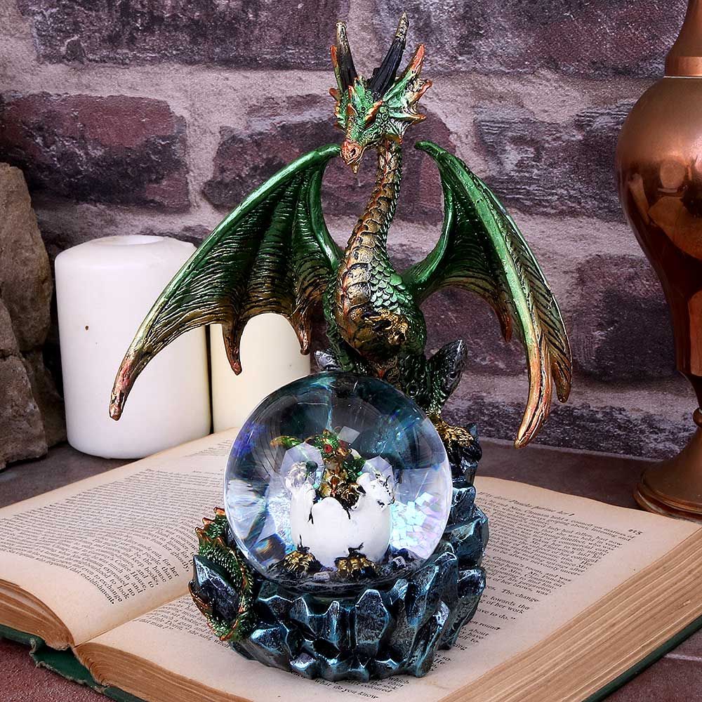 Fantasy Emerald Oracle Green Dragon Figurine
