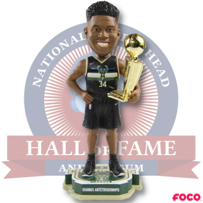 Milwaukee Bucks 2021 NBA Champions Exclusive Black Jersey Bobbleheads