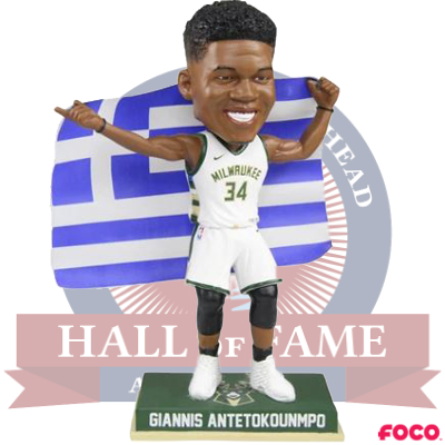 Giannis Antetokounmpo Milwaukee Bucks Greece Flag Bobblehead