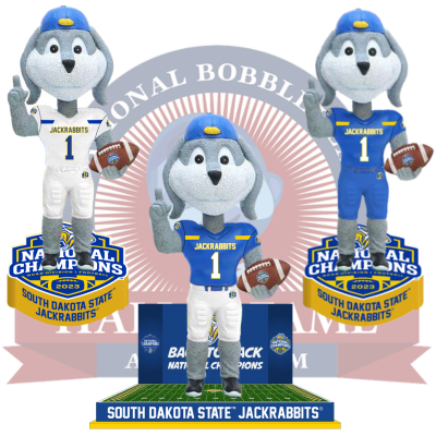 Jack the Jackrabbit South Dakota State Jackrabbits Mascot 2023 FCS Football National Champions Bobbleheads