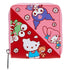 Hello Kitty & Friends Color Block Zip Around Wallet by LoungeFly