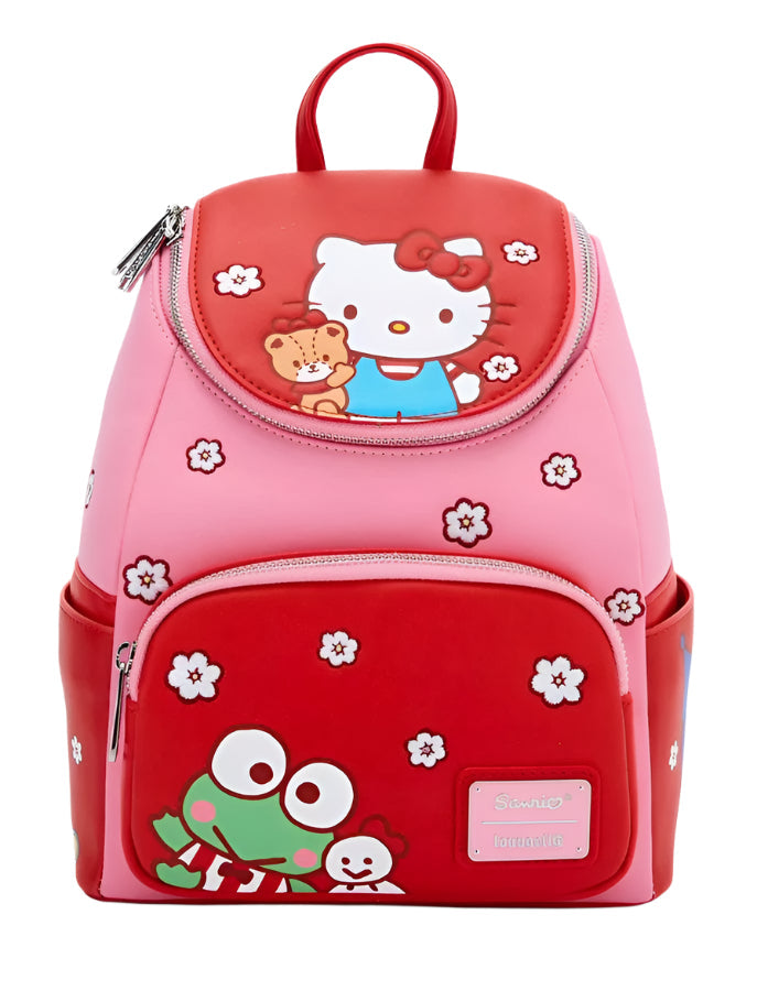 Sanrio Hello Kitty & Friends Color Block Floral Mini Backpack by LoungeFly