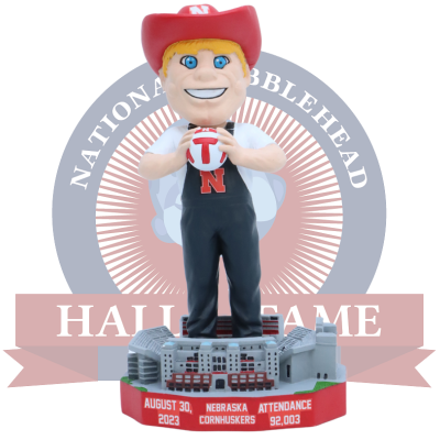 Herbie Husker Nebraska Cornhuskers Mascot Volleyball World Record Bobblehead