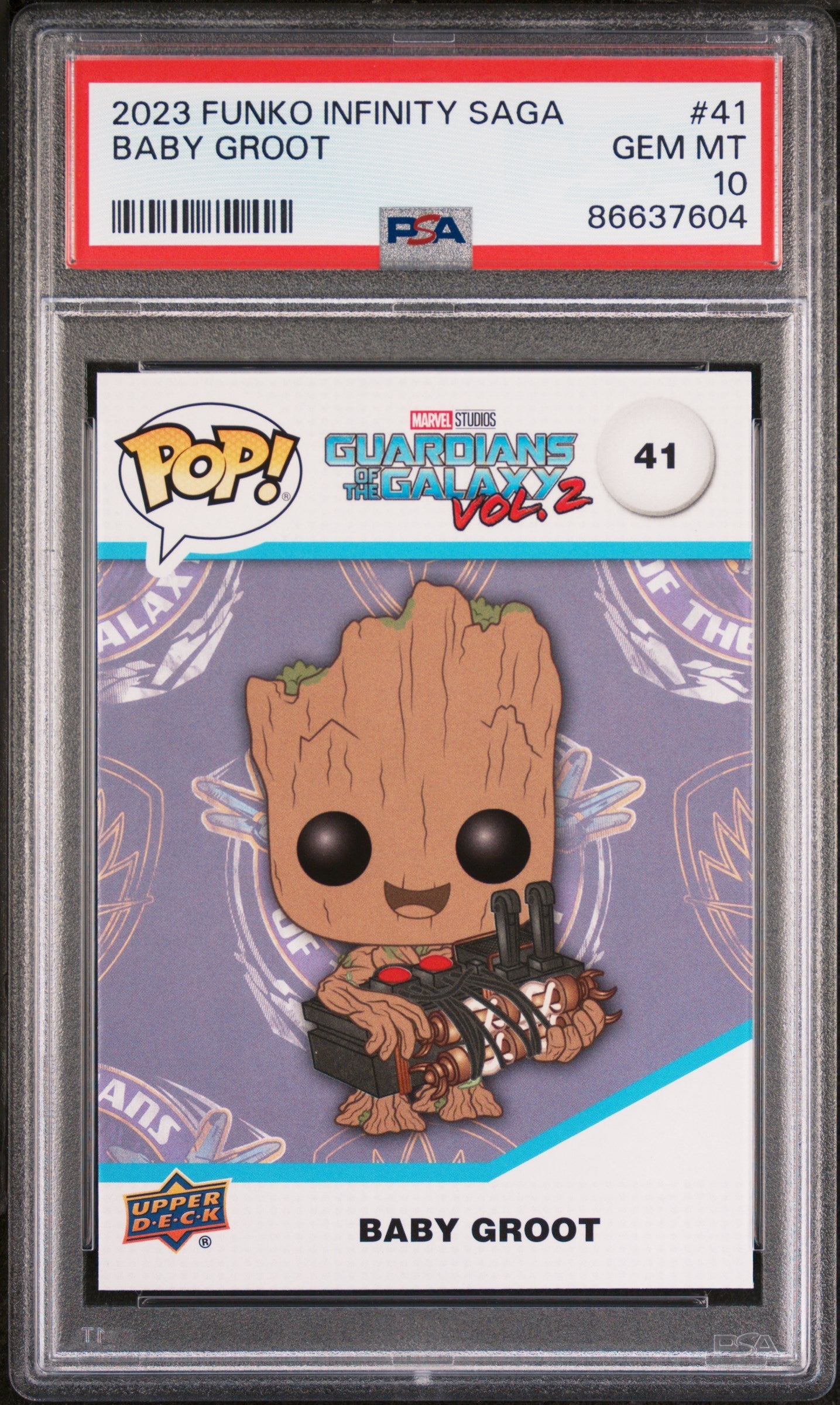 2023 UPPER DECK FUNKO POP MARVEL  BABY GROOT  #41  PSA 10